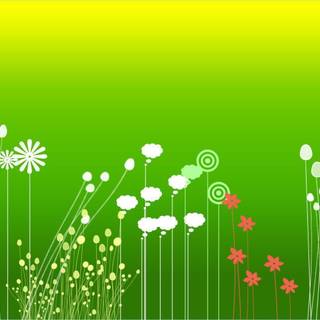 Green flower background