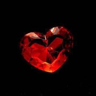 Red heart black background