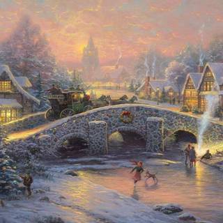 Christmas village backgrounds