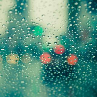 Rain on window wallpaper