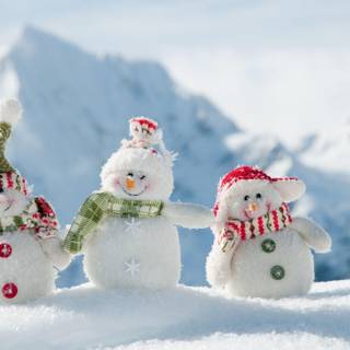 Christmas snowman wallpaper
