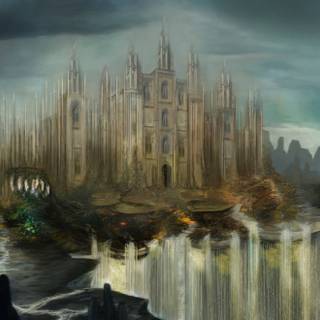 Fantasy castle wallpaper