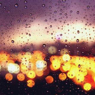 Rainy window wallpaper