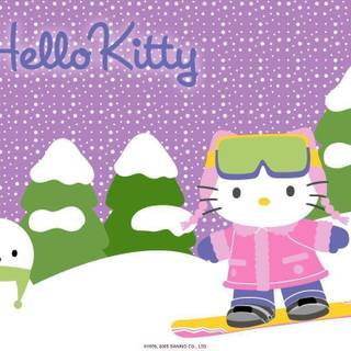 Hello Kitty winter wallpaper