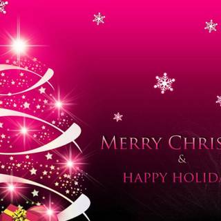 Pink Christmas wallpaper