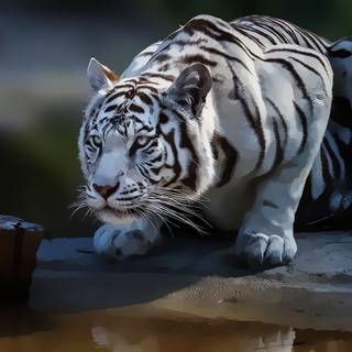 Wallpaper white tiger