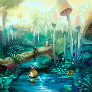 Anime forest background