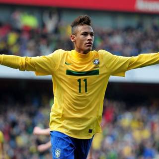 Neymar background Brazil flag 2015