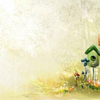 Birdhouse wallpaper