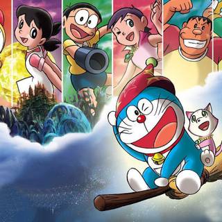 Doraemon and friends wallpaper 2015