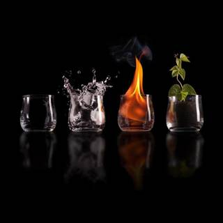 Fire and water wallpaper