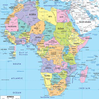 Africa map wallpaper