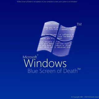 Blue screen of death background