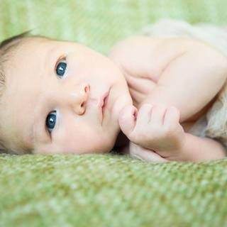 Baby girls with blue eyes