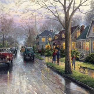 Free thomas kinkade christmas screensavers