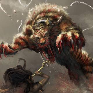 Saber tooth tiger wallpaper