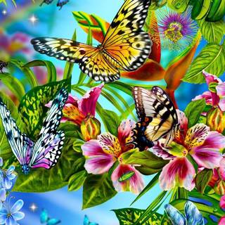 Free butterflies wallpaper