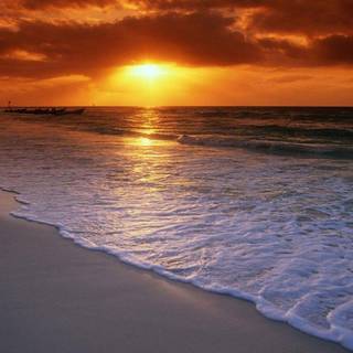 Sunset beach wallpaper
