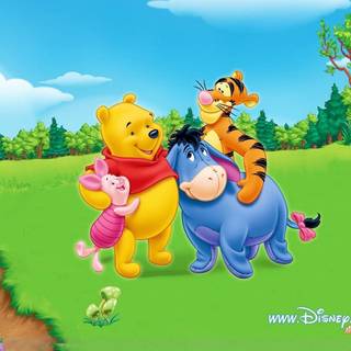 Winnie the Pooh and friends wallpaper