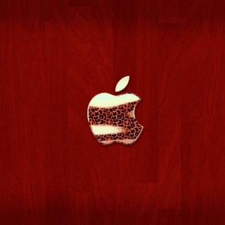 Red Apple logo wallpaper