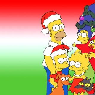 Simpsons christmas wallpaper