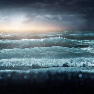 Stormy ocean wallpaper