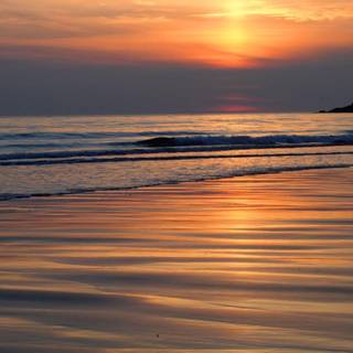 Free beach sunset wallpaper