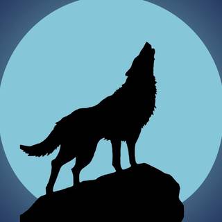 Howling wolf wallpaper