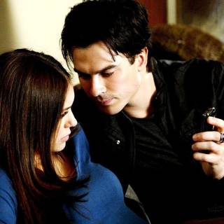 Damon and Elena wallpaper