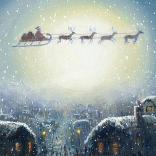 Christmas village background