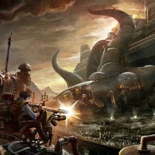 Steampunk background