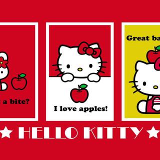 Hello kitty red wallpaper