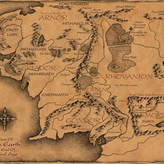 Lord of the rings map wallpaper