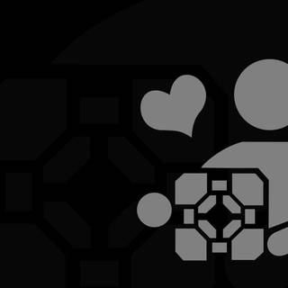 Companion cube wallpaper