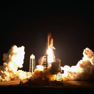 Space shuttle launch wallpaper