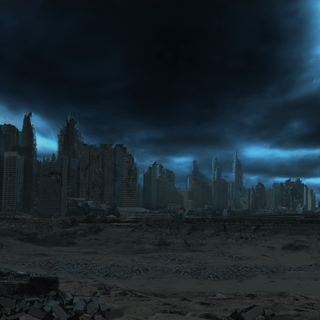 Destroyed city background