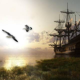 Tall ships wallpaper