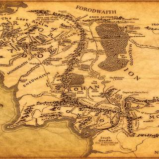 Middle Earth map wallpaper