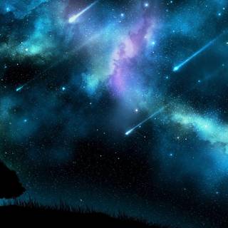 Meteor shower wallpaper
