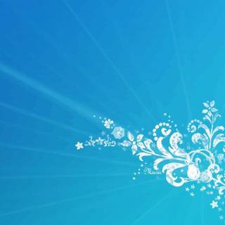 Blue floral background