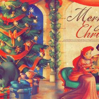 Disney princess christmas wallpaper