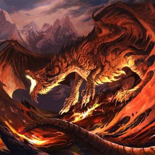 Red dragon wallpaper