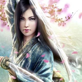Samurai girl wallpaper