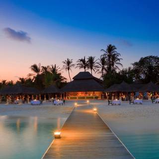 Beach at night wallpaper