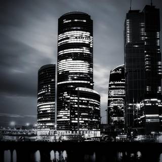 Black and white city wallpaper