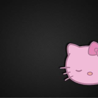 Black and pink Hello Kitty wallpaper