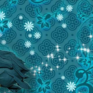 Teal wallpaper