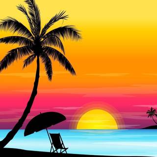Sunset beach background
