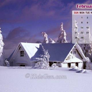 February 2016 wallpaper calendar