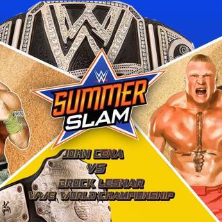 WWE summerslam 2016 John Cena vs brock lesnar wallpaper